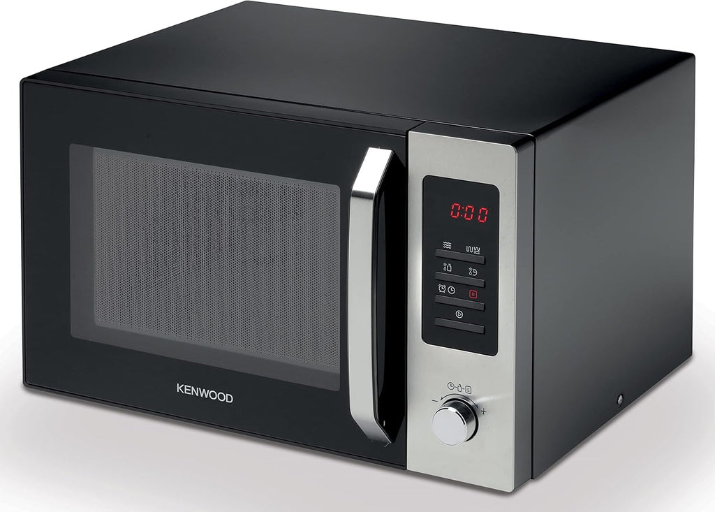 Kenwood Microwave Oven with Grill 30L – 1000W, Digital Display, 5 Power Levels, Auto Menu, Defrost, Black/Silver | MWM30.000BK