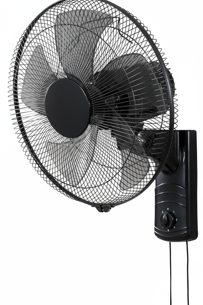 Farco Wall Fan 18"  – 60W, 3 Speeds, Copper Motor, Black – FW1810