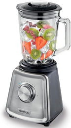 Kenwood Glass Blender 800W | 2L Glass Jar, Grinder, Meat Chopper, Ice Crush, Silver | BLP44.270SS