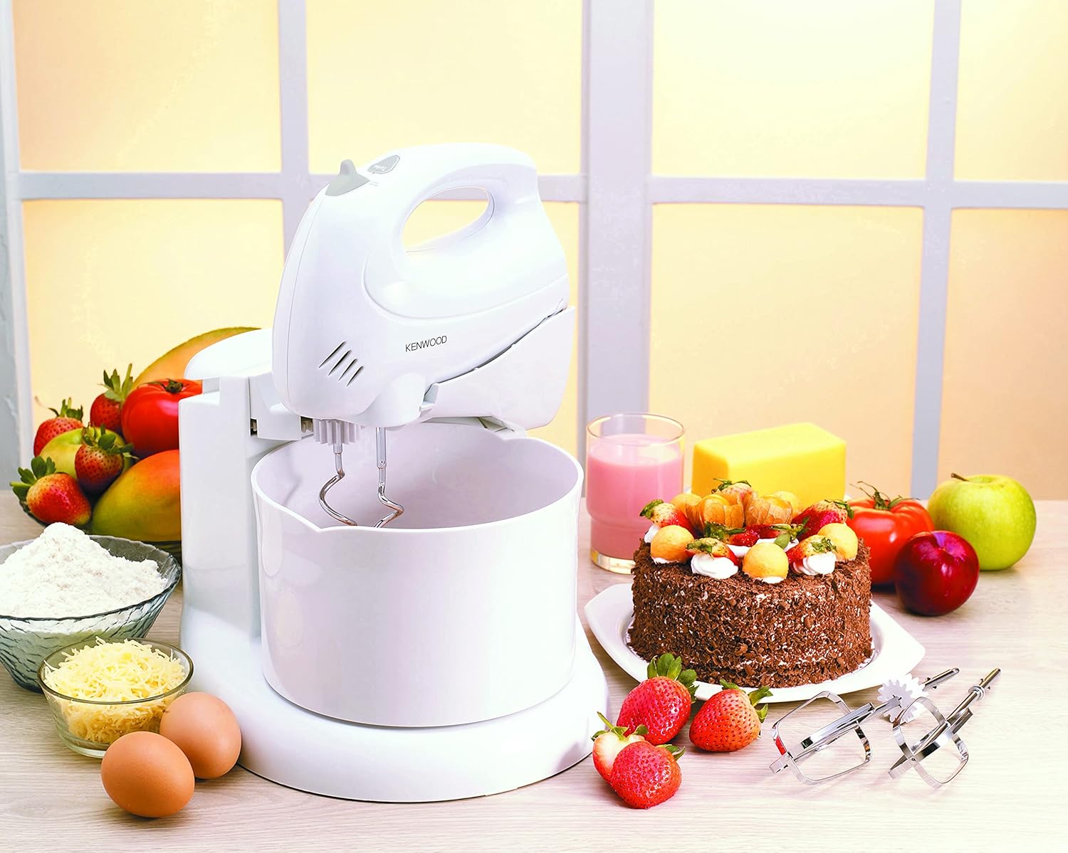 Kenwood Stand & Hand Mixer 250W | 6 Speeds + Turbo, 2.7L Bowl | HM430