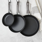Mirage Black Forged Granite Coated Frying Pan Set 3 Pcs | M-FFP2028