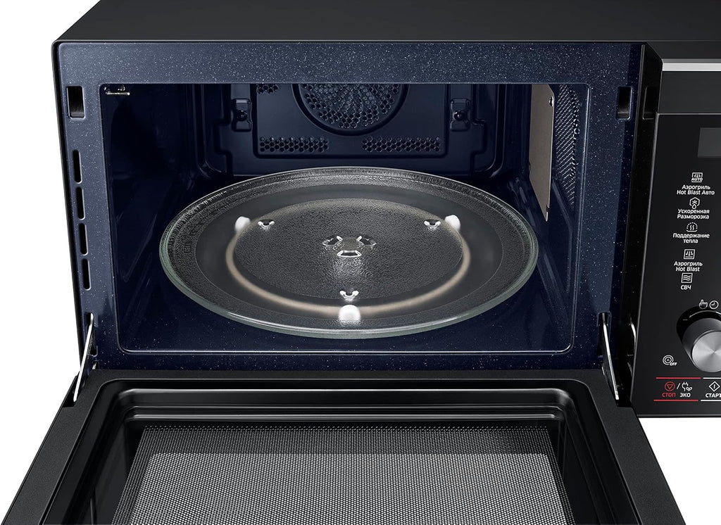 Samsung Microwave 32L Combination 900W – HotBlast, Slim Fry, Wide Grill, Crusty Plate, Black, MC32K7055CK