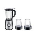 Kenwood Glass Blender 1000W | 2L Glass Jar, 2 Grinder Mills, Ice Crush, Black/Silver | BLM45.720SS