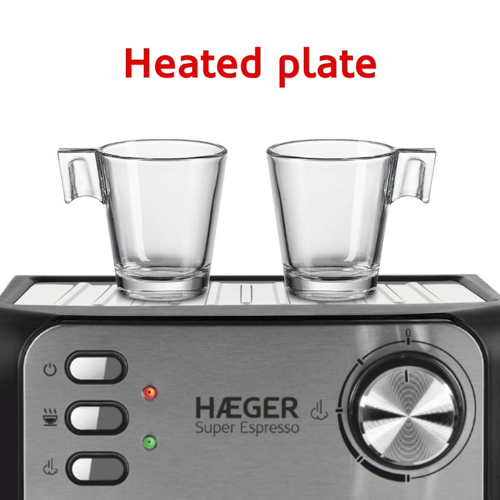 HAEGER Espresso Coffee Machine Super Expresso – 20 Bar, 850W, CM-85B.011A