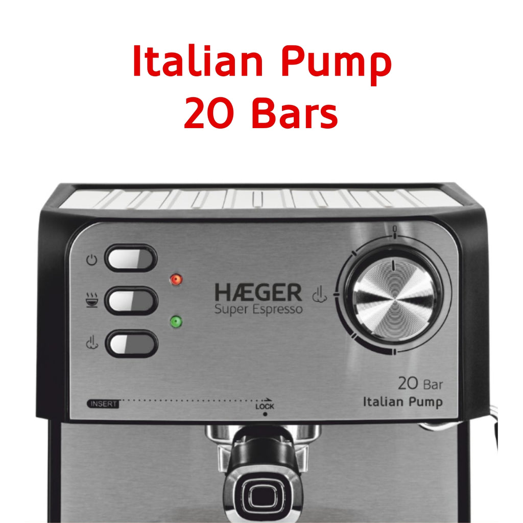 HAEGER Espresso Coffee Machine Super Expresso – 20 Bar, 850W, CM-85B.011A