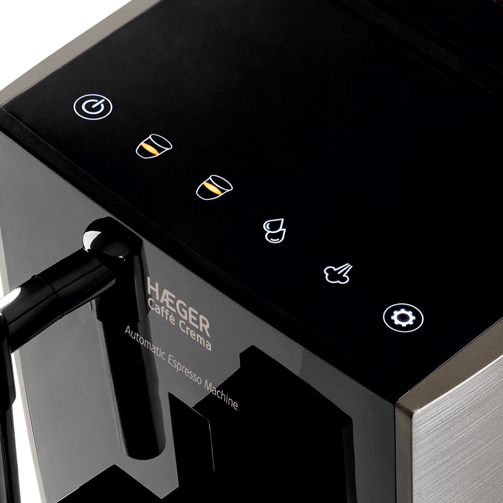 Haeger Coffee Machine Caffè Crema Automatic  – 19 Bar, 1350W, Built-in Grinder, Digital CM-AUT.012A