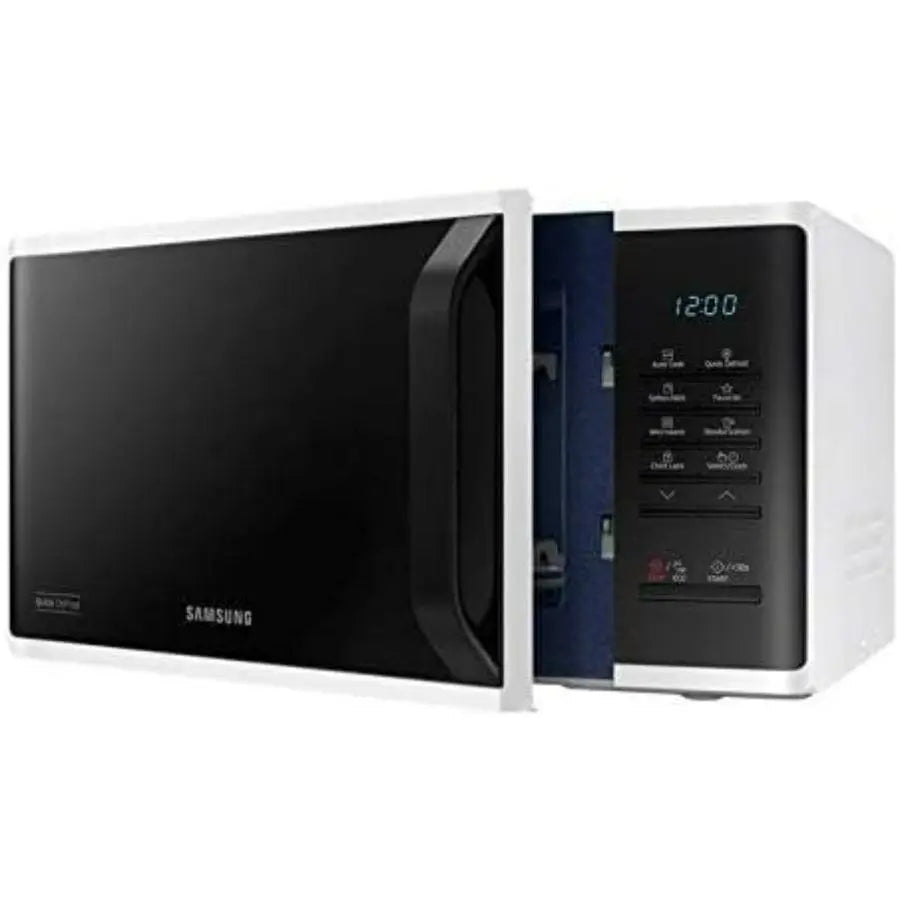 Samsung Solo Microwave 23L – Quick Defrost, Ceramic Enamel, LED, White, MS23K3513AW