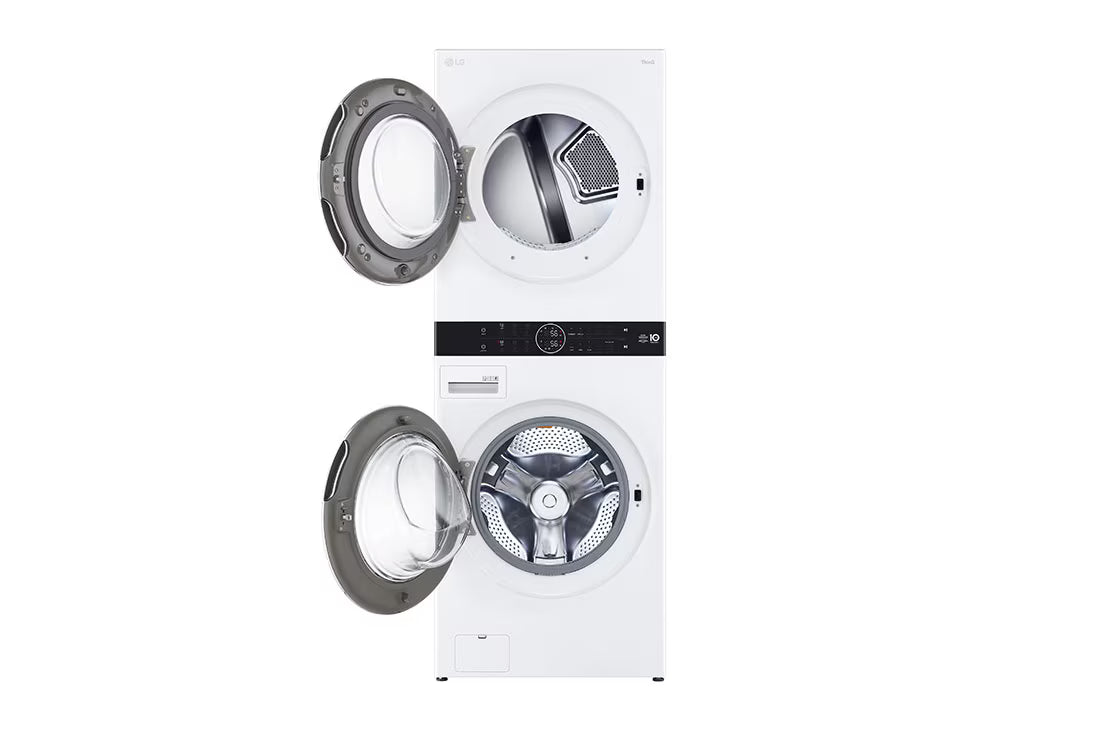 LG WashTower™ غسالة تعبئة أمامية 21 كغ غسيل / 16 كغ تجفيف - أبيض، WT2116WRK