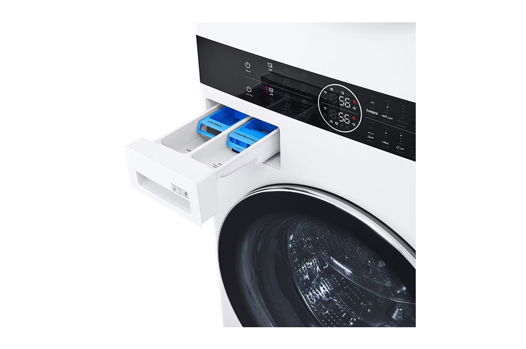 LG WashTower™ غسالة تعبئة أمامية 21 كغ غسيل / 16 كغ تجفيف - أبيض، WT2116WRK