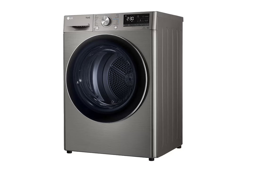 مجفف إل جي DUAL Inverter Heat Pump™ Dryer سعة 9 كجم - فضي بلاتيني، RH90V9PV8N