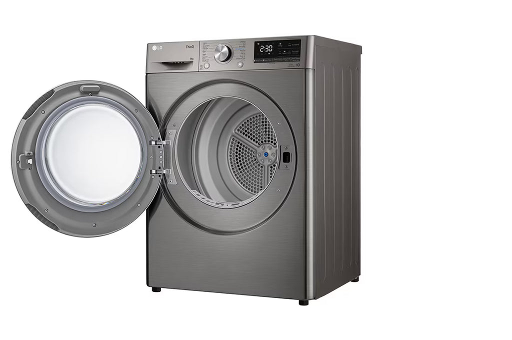 مجفف إل جي DUAL Inverter Heat Pump™ Dryer سعة 9 كجم - فضي بلاتيني، RH90V9PV8N