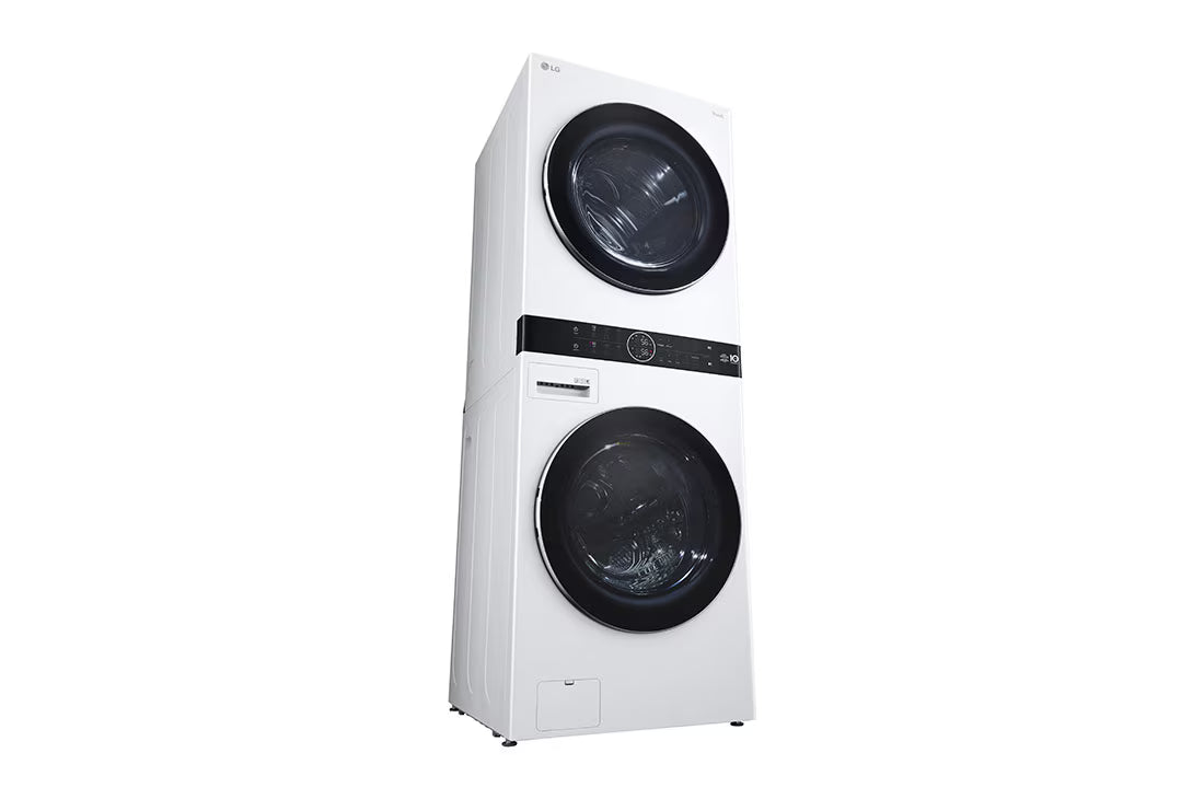 LG WashTower™ غسالة تعبئة أمامية 21 كغ غسيل / 16 كغ تجفيف - أبيض، WT2116WRK