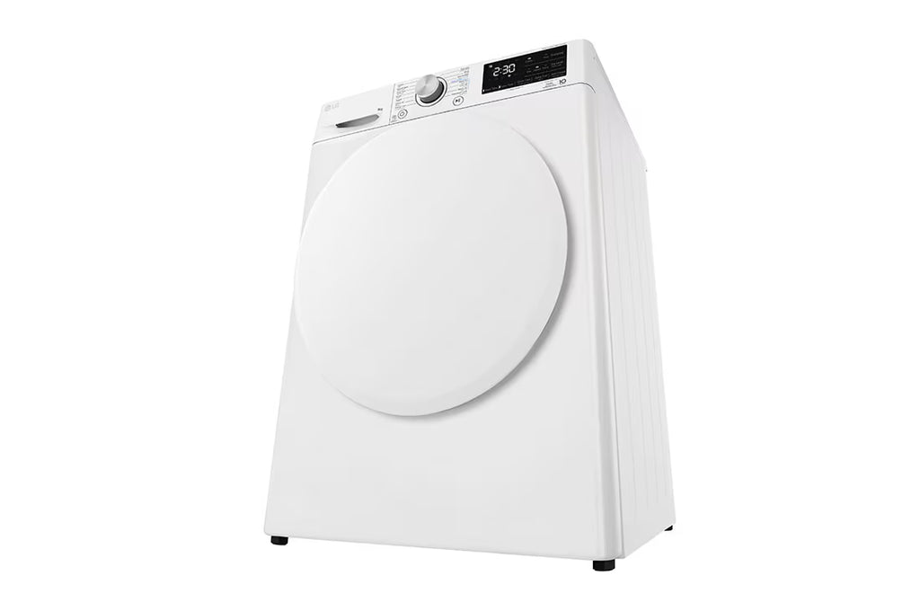 نشافة إل جي باللون الأبيض بحساس حراري مزدوج وتقنية Inverter، سعة 9 كجم طراز RH90V3AV0N