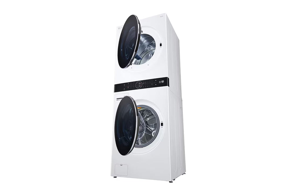 LG WashTower™ غسالة تعبئة أمامية 21 كغ غسيل / 16 كغ تجفيف - أبيض، WT2116WRK