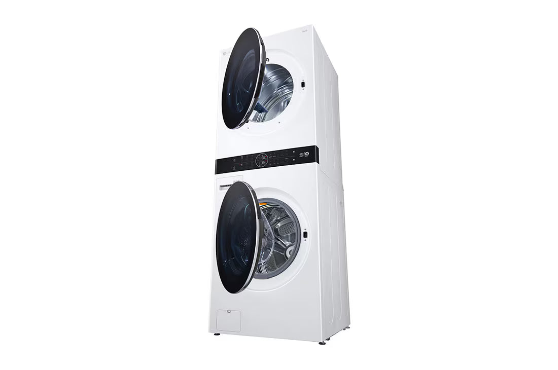 LG WashTower™ غسالة تعبئة أمامية 21 كغ غسيل / 16 كغ تجفيف - أبيض، WT2116WRK