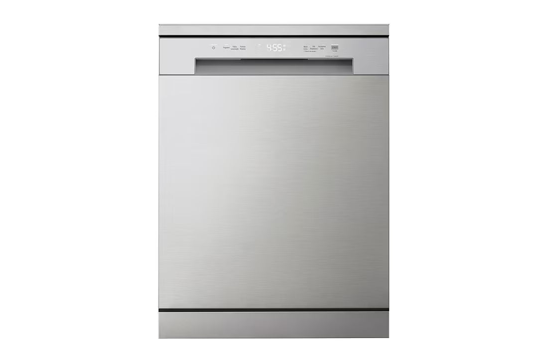 غسالة صحون LG ‏QuadWash™ قائمة بذاتها – 14 إعداد مكان، فضي برايم، DFC612FV
