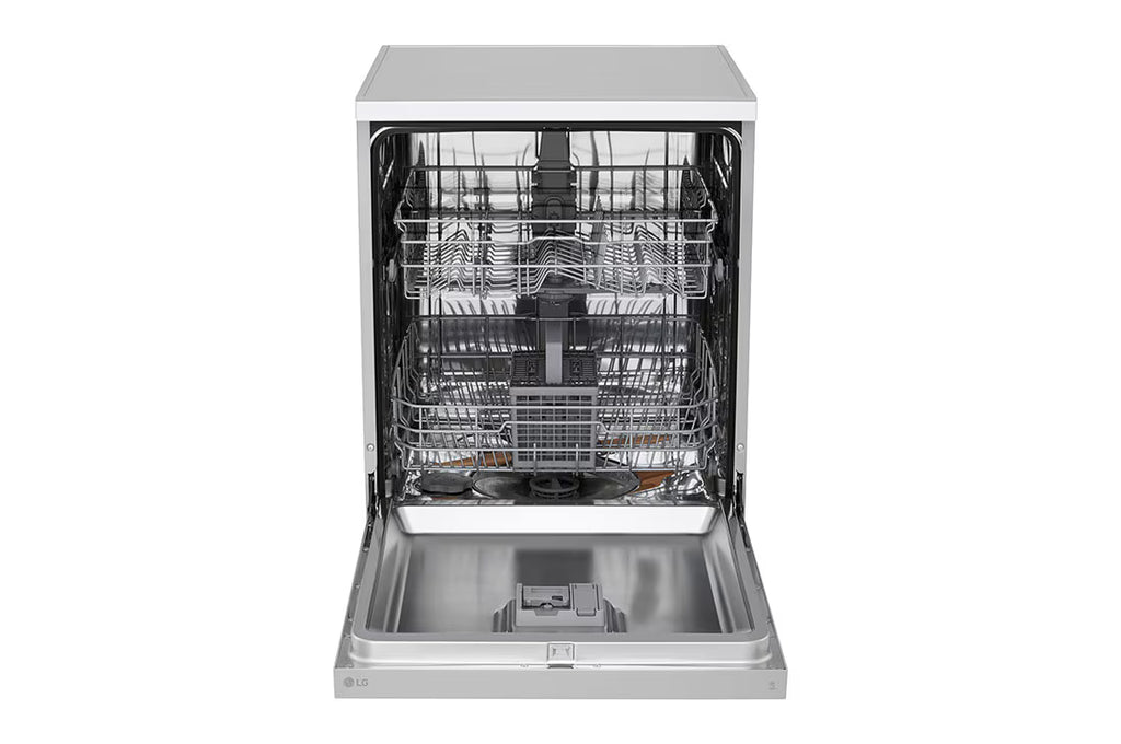 غسالة صحون LG ‏QuadWash™ قائمة بذاتها – 14 إعداد مكان، فضي برايم، DFC612FV