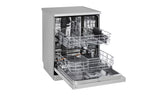 غسالة صحون LG ‏QuadWash™ قائمة بذاتها – 14 إعداد مكان، فضي برايم، DFC612FV