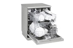 غسالة صحون LG ‏QuadWash™ قائمة بذاتها – 14 إعداد مكان، فضي برايم، DFC612FV