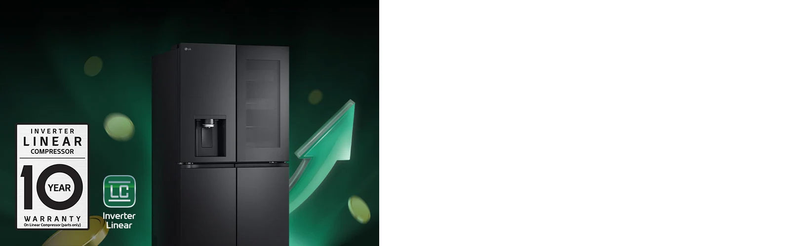 ثلاجة إل جي 4 أبواب سعة 738 لتر – زجاج أسود | InstaView Door-in-Door، موديل GCX-334DFBB