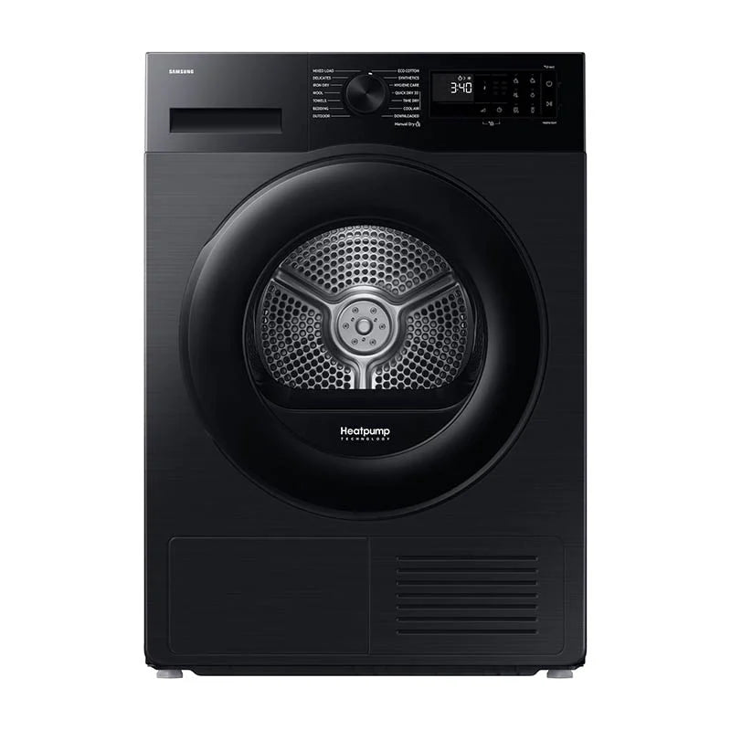 Samsung Heat Pump Condenser Dryer 9 KG Black – WiFi, Diamond Drum, Optimal Dry, DIT Motor | DV90DG52A0ABEU