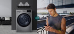 مجفف إل جي DUAL Inverter Heat Pump™ Dryer سعة 9 كجم - فضي بلاتيني، RH90V9PV8N