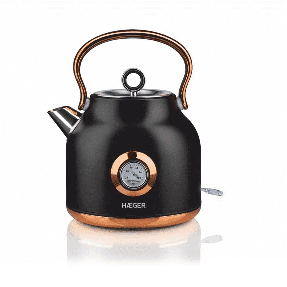 HAEGER Kettle Art Deco Black Electric – Inox 1.7L, 2200W | EK-22B.024A