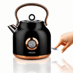 HAEGER Kettle Art Deco Black Electric – Inox 1.7L, 2200W | EK-22B.024A