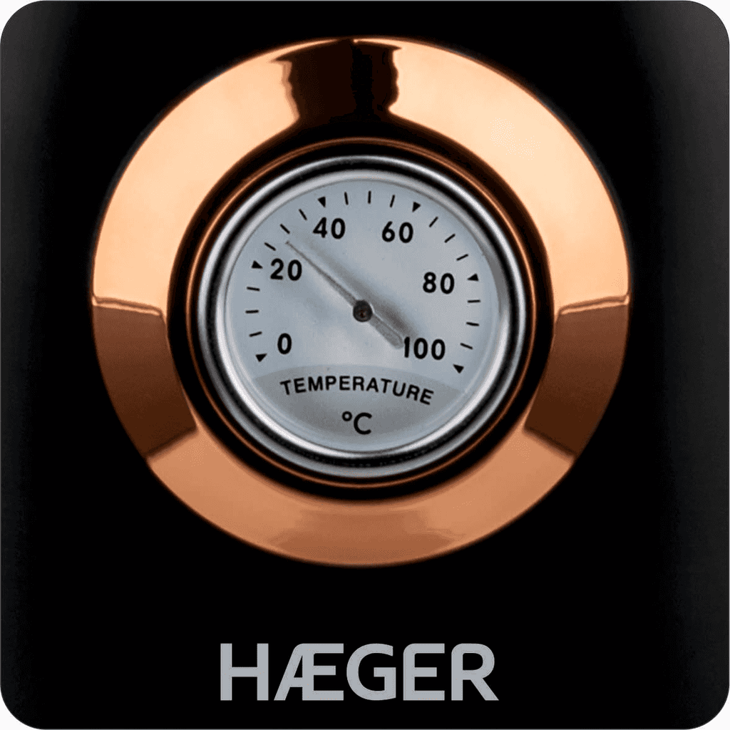 HAEGER Kettle Art Deco Black Electric – Inox 1.7L, 2200W | EK-22B.024A