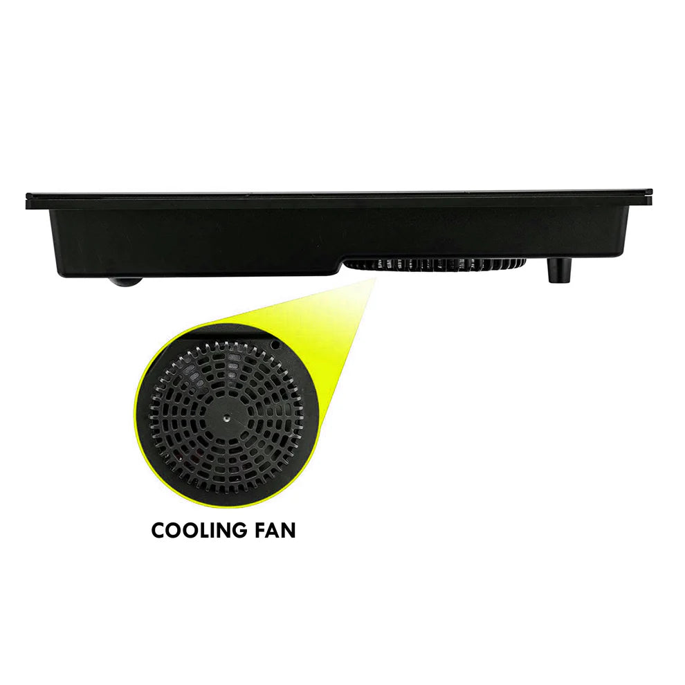 KB ELEMENTS 2000W Induction Cooker – Black Crystal Glass Touch Control (ELK101P)