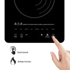 KB ELEMENTS 2000W Induction Cooker – Black Crystal Glass Touch Control (ELK101P)