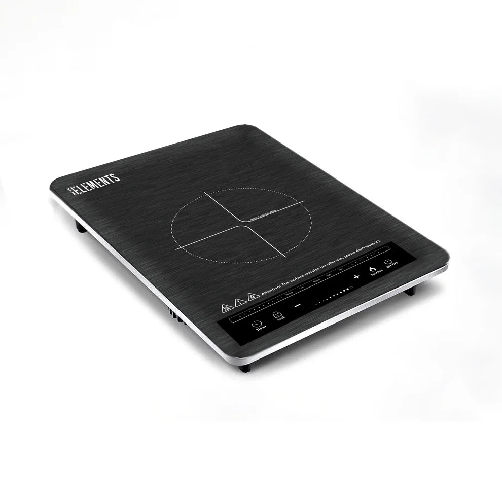 KB ELEMENTS 2000W Induction Cooker – Grey Crystal Glass Touch Control (ELK102P))