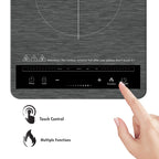 KB ELEMENTS 2000W Induction Cooker – Grey Crystal Glass Touch Control (ELK102P))