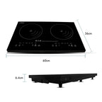KB ELEMENTS 4000W Double Induction Cooker – Black Crystal Glass Touch Control (ELK103P)