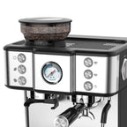 KB ELEMENTS Preciso Coffee Machine with Grinder – 20 Bar Touch Espresso System (ELK201CS)