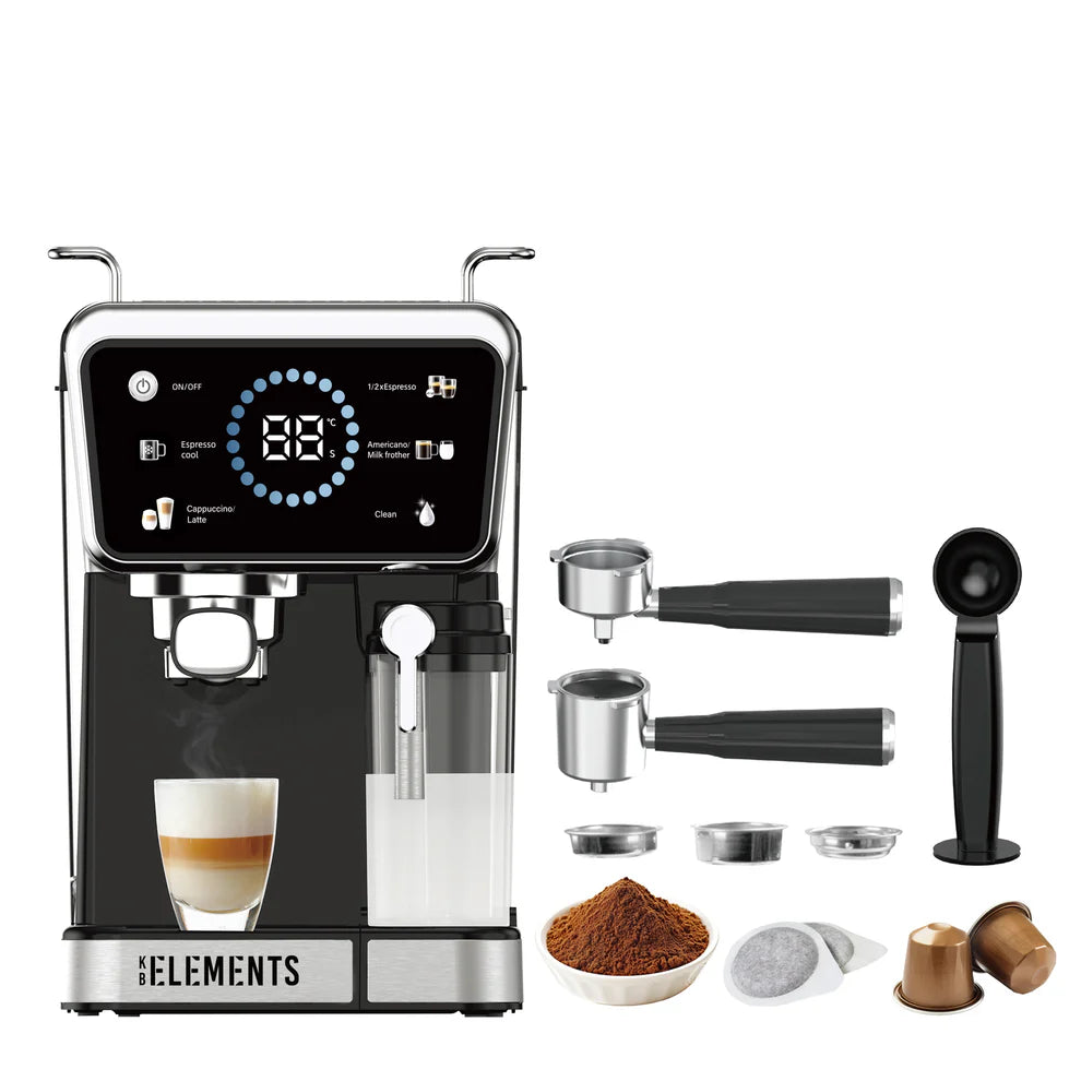 KB Elements Coffee Machine, 3-in-1 Espresso , Multi Sparo, ELK204CB