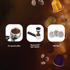 KB Elements Coffee Machine, 3-in-1 Espresso , Multi Sparo, ELK204CB