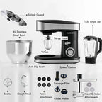 KB ELEMENTS Stainless Steel Stand Mixer 7.5L – 4-in-1 with Blender, Grinder & Attachments (ELK75LP)