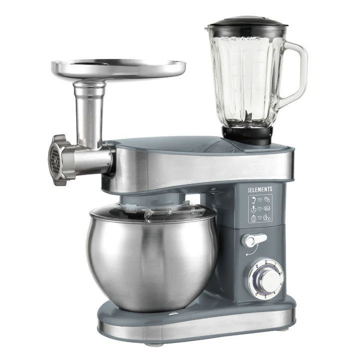 KB ELEMENTS Stainless Steel Stand Mixer 7.5L – 4-in-1 with Blender, Grinder & Attachments (ELK75LP)
