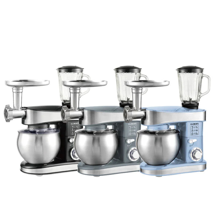 KB ELEMENTS Stainless Steel Stand Mixer 7.5L – 4-in-1 with Blender, Grinder & Attachments (ELK75LP)