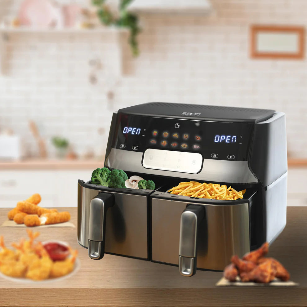KB ELEMENTS 9.0L Digital Double Air Fryer 1700W – Dual Basket Smart Cooking (ELK90FD2)