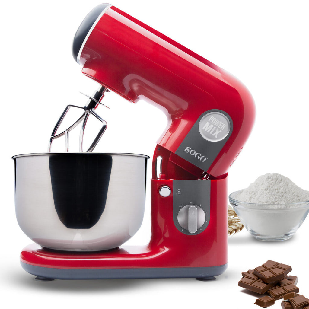 SOGO Stand Mixer – 5L, 1000W, 6 Speeds, Turbo, 3 Accessories – BAT-SS-14510