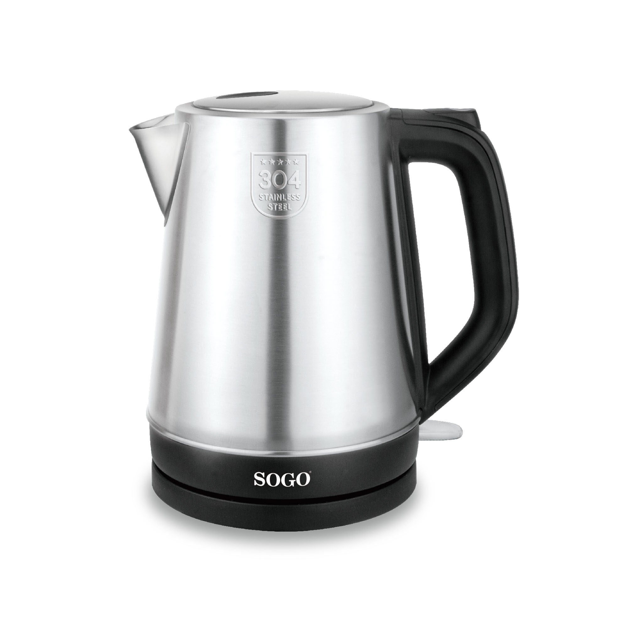 SOGO Kettle Wireless Electric– 1.7L, 2200W, Stainless Steel, 360° Base – KET-SS-7725