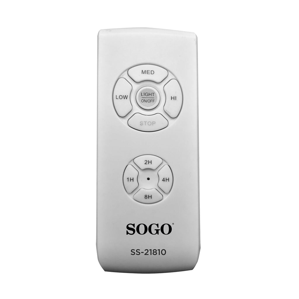 SOGO Ceiling Fan with Light – 52", 100W, 18W LED, Remote Control, Nickel – VEN-SS-21810