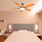 SOGO Ceiling Fan with Light – 52", 100W, 18W LED, Remote Control, Nickel – VEN-SS-21810