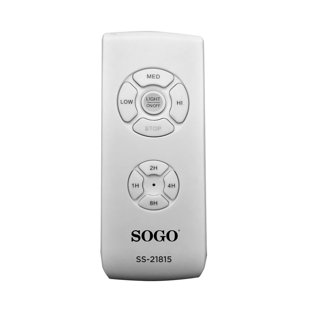 SOGO Ceiling Fan with Light – 52", 80W, 18W LED, Remote Control, Nickel – VEN-SS-21815