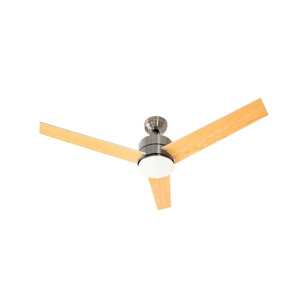 SOGO Ceiling Fan with Light – 52", 80W, 18W LED, Remote Control, Nickel – VEN-SS-21815