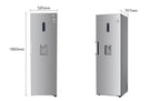 ثلاجة إل جي بباب واحد 384 لتر – | تبريد خطي (LinearCooling™) | ثينكيو واي فاي، GC-F511ELDM، فضي