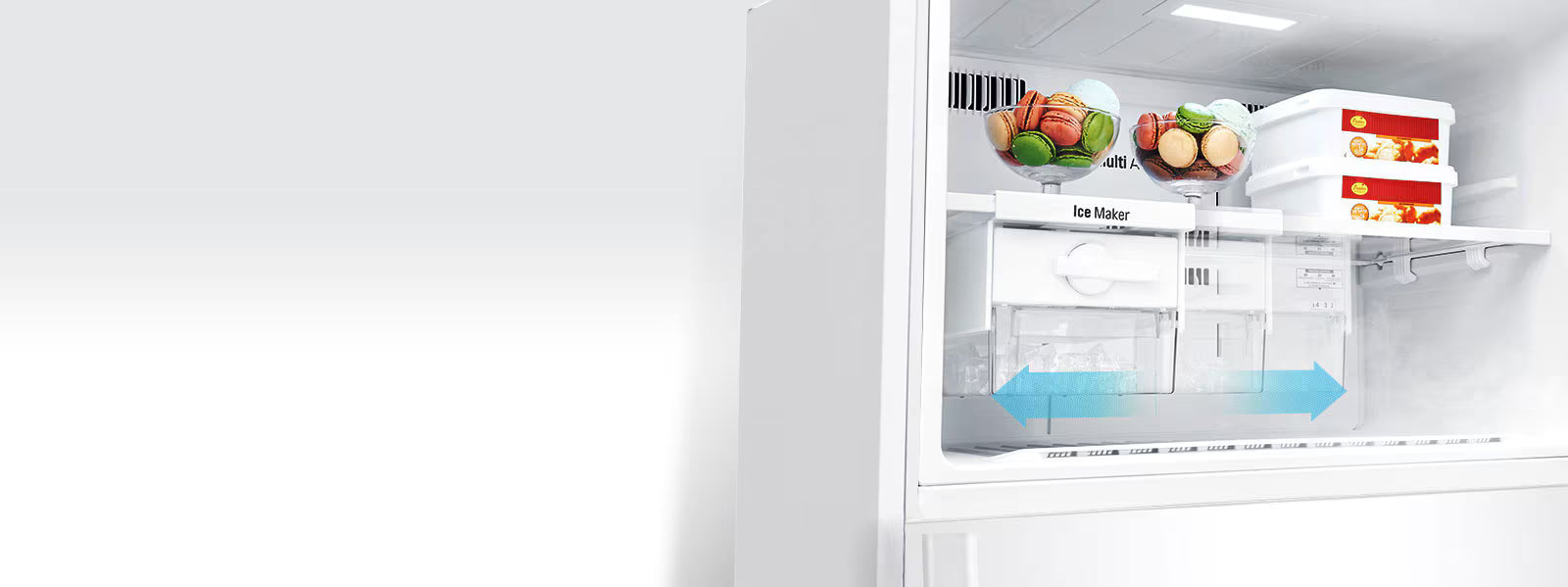 ثلاجة إل جي بفريزر علوي – 656 لتر | Door Cooling+ | GRB-862BVLB، فضي