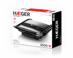 HAEGER Contact Grill New Bistrô Contact Grill – 2000W, Non-Stick, Stainless Steel, GR-200.014A